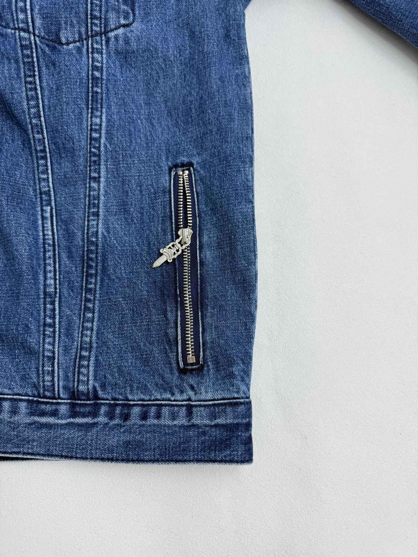 P550 Chrome Hearts washed denim denim jacket S/M/L/XL